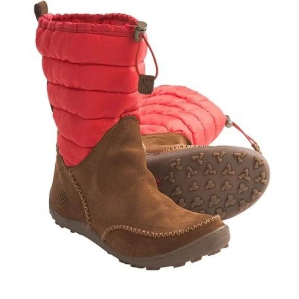 Columbia Women's Minx Moccasin waterproof Omni-Heat leather suede snow boots 7